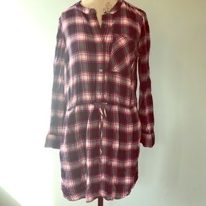 Long plaid top
